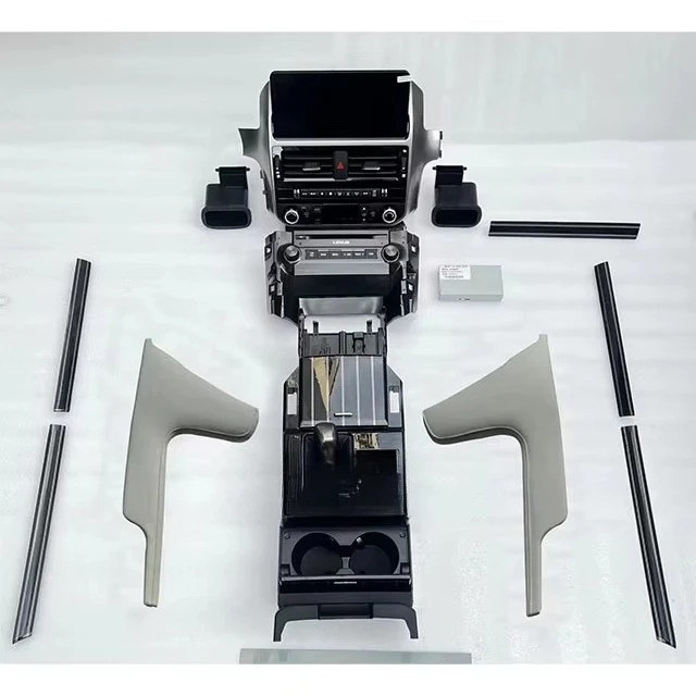 GX460 Interior Upgrade Gear Shift Center Console Modification Dashboard Large Screen Installation Interior Panel